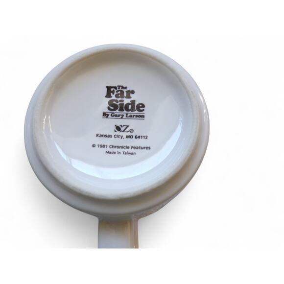 The Far Side Mugs (2) 1981 1986 Chuck In Hell Bear In Sights Hunters Vintage - Picture 5 of 5